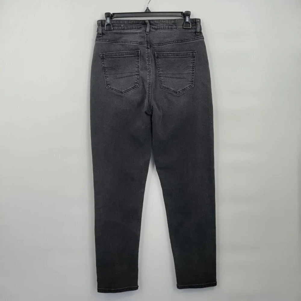 American Eagle Mom Jeans Stretch High-Rise Ankle 90's Dark Denim 2 Womens